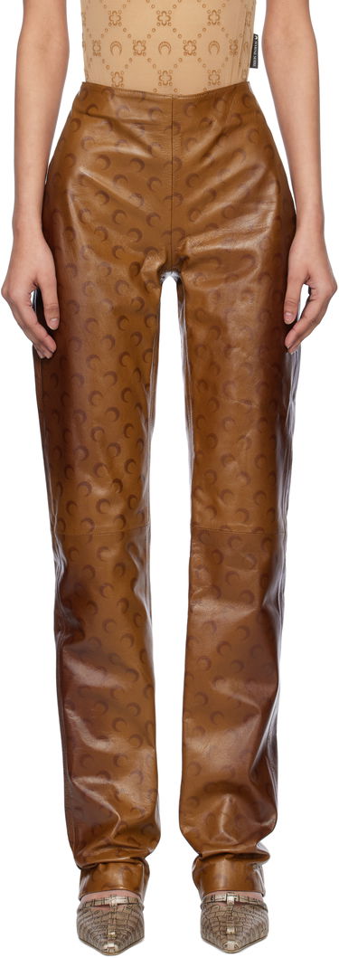 Bukser Marine Serre Marine Serre Moon Airbrushed Leather Pants Brun | WPA153A CLEA0050, 0
