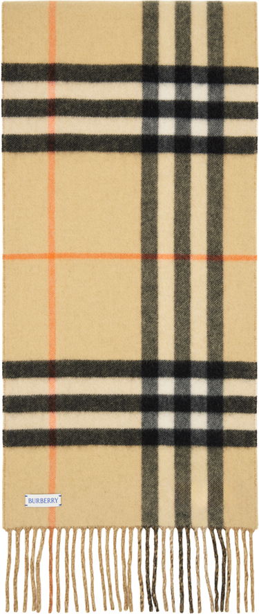 Tørklæde Burberry Reversible Check Cashmere Scarf Beige | 8094710, 2