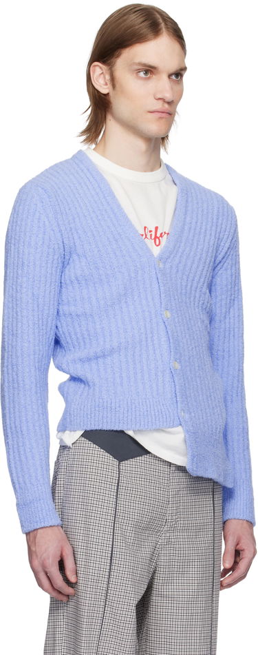 Sweater ERL ERL Cozy Asymmetric Cardigan Blå | ERL10N003, 1