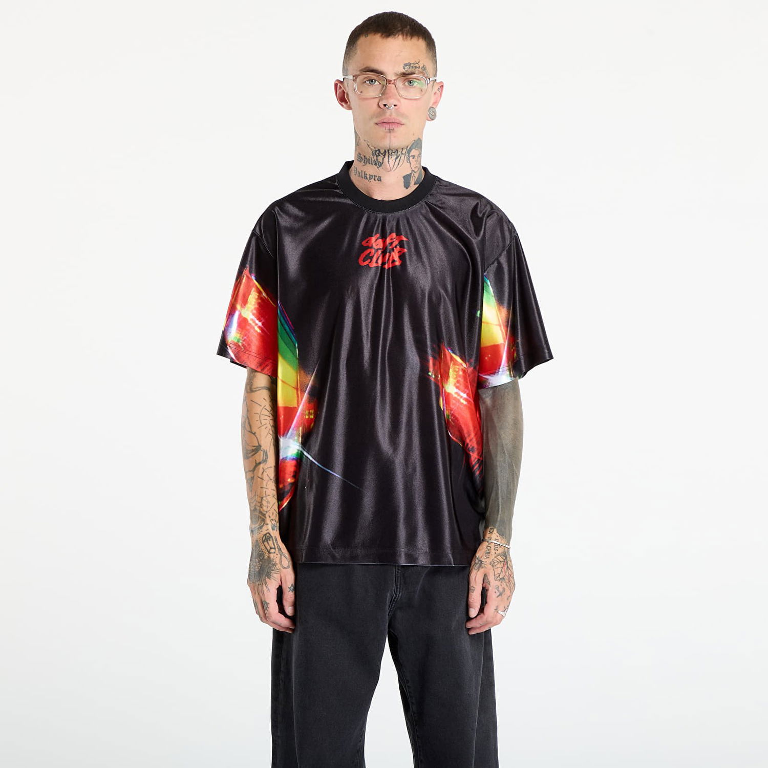 T-shirt Pleasures PLEASURES Daft Club Sport Shirt Sort | P25DP002-BLACK, 0