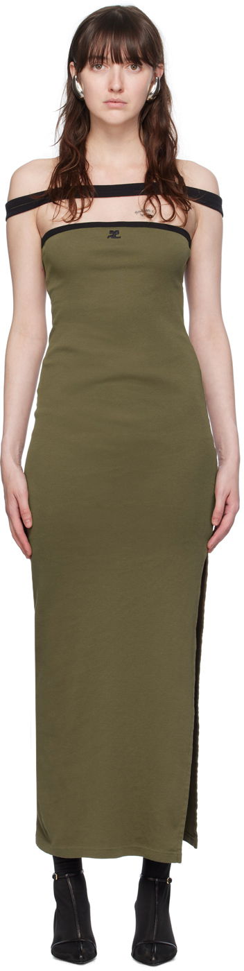 Kjole Courrèges Cutout Detail Maxi Dress Grøn | 224JRO400JS0070, 0