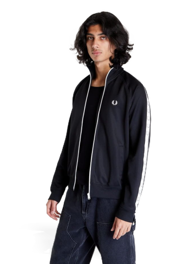 Bomberjakke Fred Perry Taped Track Jacket Sort | J4620-198