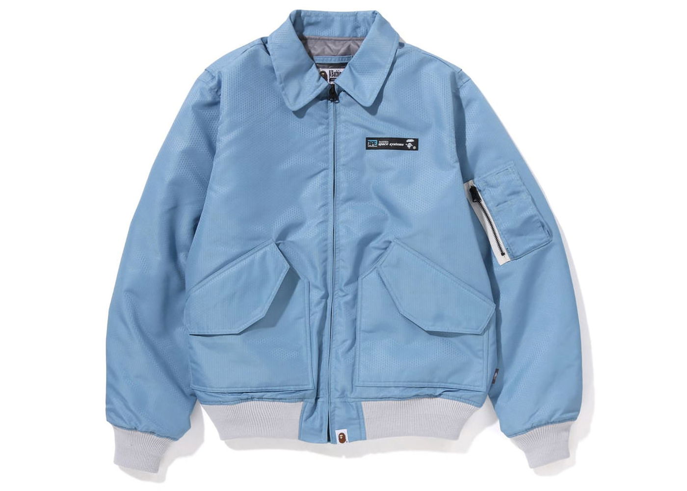 Jakke BAPE Honeycomb Ripstop Bomber Jacket Blå | 1J30-141-002, 0