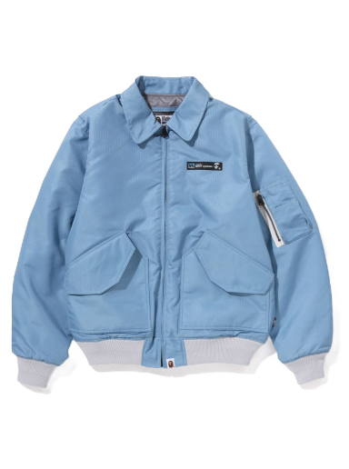 Jakke BAPE Honeycomb Ripstop Bomber Jacket Blå | 1J30-141-002