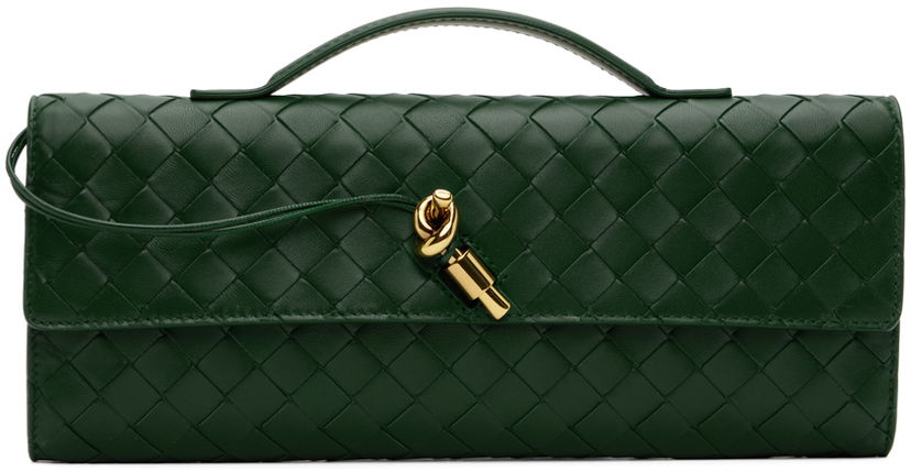 Håndtaske Bottega Veneta Green Long Andiamo Bag Grøn | 741511 VCPP3