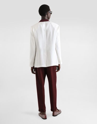 Bukser Dolce & Gabbana Dolce & Gabbana Cotton Gabardine Pants With Double Darts Bourgogne | GP10DTFUFNVM5039_1, 2