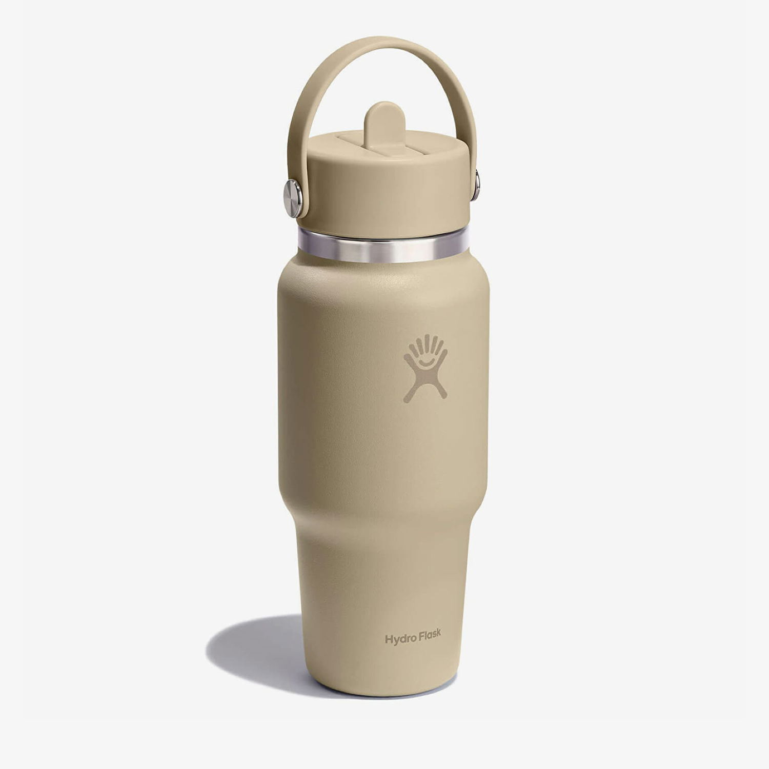 Drikkeflaske Hydro Flask 709ml Wide Flex Straw Travel Bottle Beige | WT24CFS114, 1