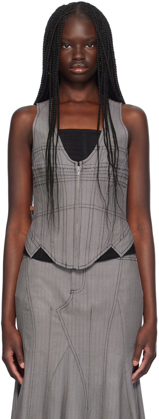 Tanktop Miaou Miaou Dolly Corset Top Grå | 7146HBTHYP