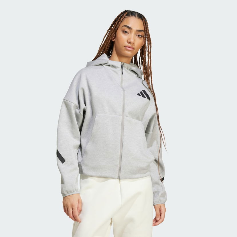 Sweatshirt adidas Performance Z.N.E. Full-Zip Grå | JD9593