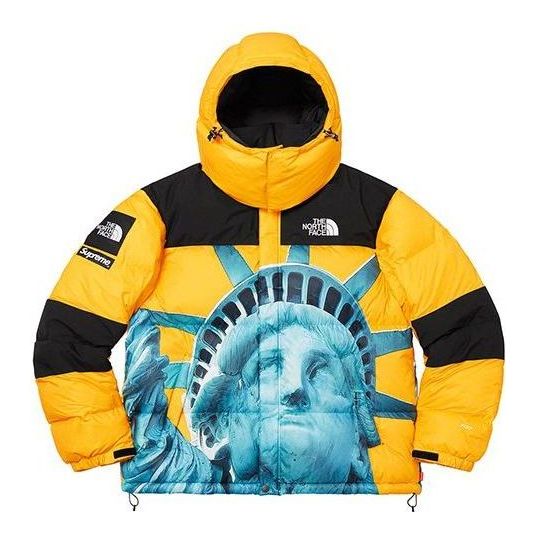 Puffer jakke Supreme Supreme x The North Face Statue of Liberty Mountain Jacket Gul | SUP-FW19-910, 0