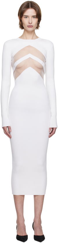 Jean Paul Gaultier 'The Chevrons' Midi Dress