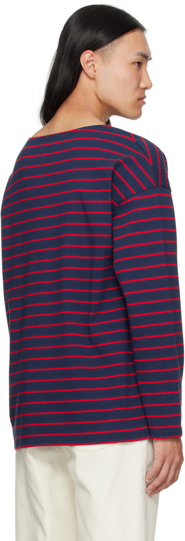 T-shirt Valentino Valentino 'Chez Valentino' Print Long Sleeve T-Shirt Mørkeblå | 7V3MG16RAYJ, 2