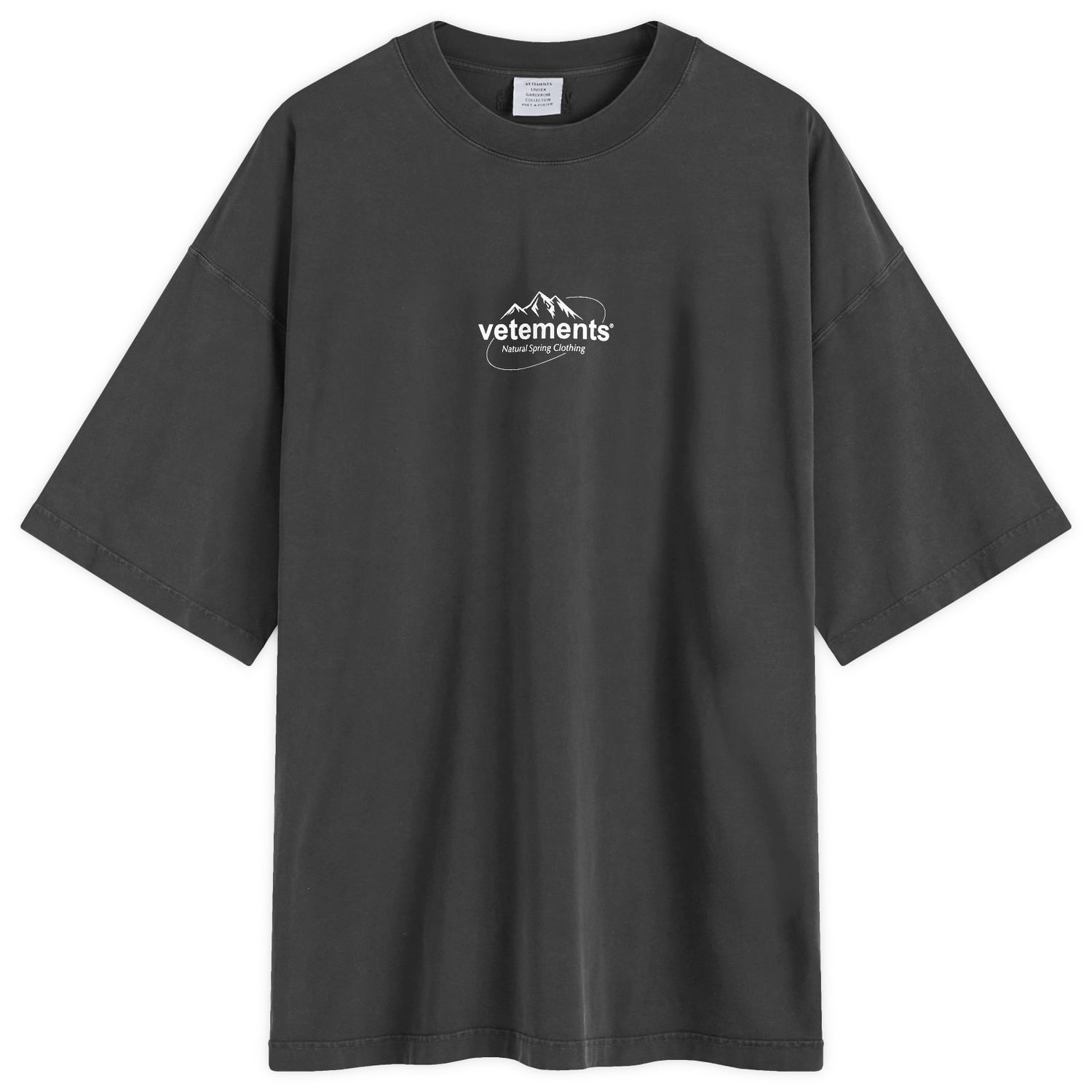 T-shirt VETEMENTS Spring Logo T-Shirt Sort | UA65TR680B, 0