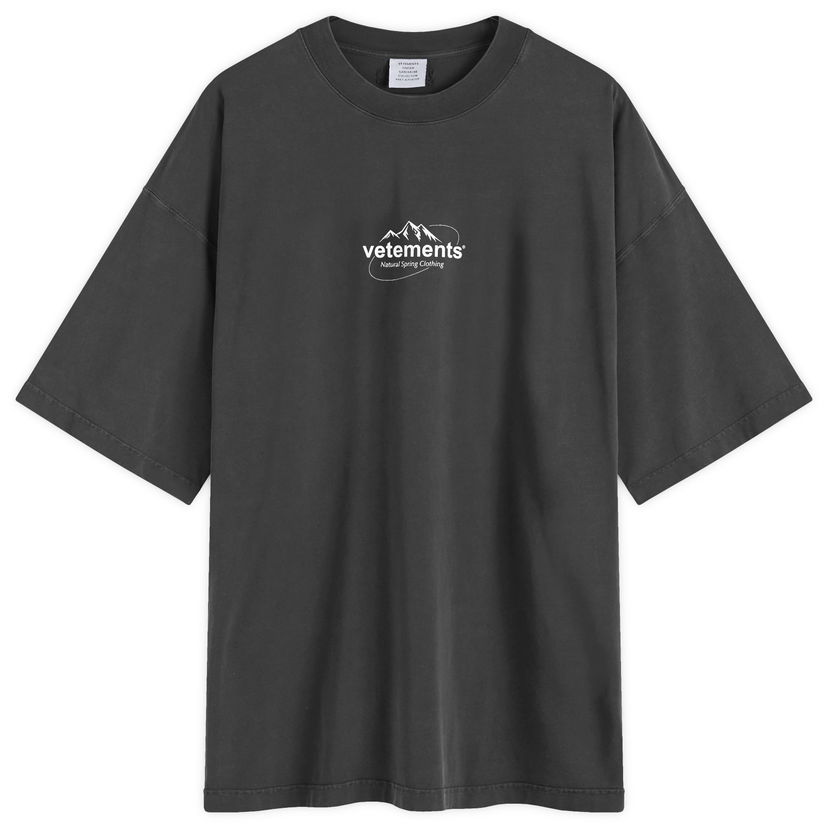 T-shirt VETEMENTS Spring Logo T-Shirt Sort | UA65TR680B