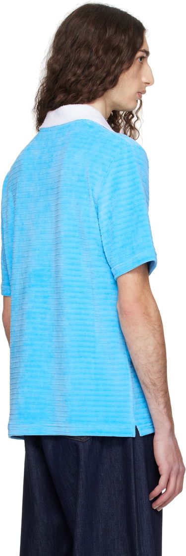 Polo skjorte Casablanca Casablanca Knit Piqué Polo Blå | MPF25-JTP-243-03, 2