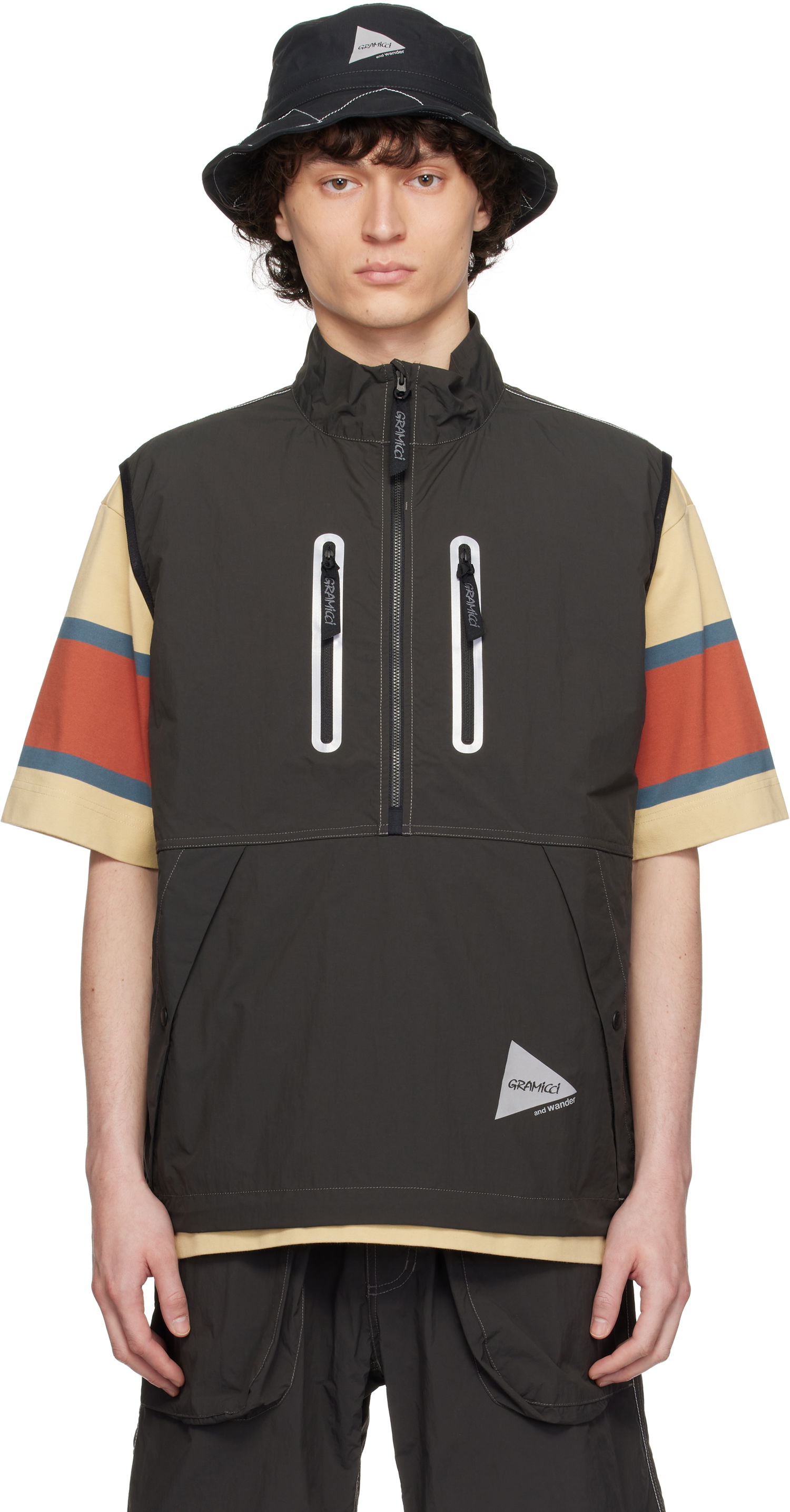 Vest and wander Gramicci Edition Brushed Nylon Vest Grøn | GUJ5-S3001, 0