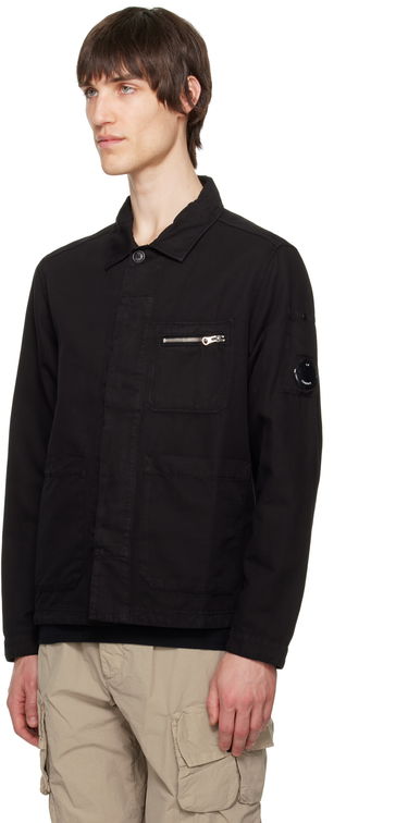 Jakke C.P. Company C.P. Company Cotton Linen Overshirt Sort | 18CMOS200A-006273G, 3