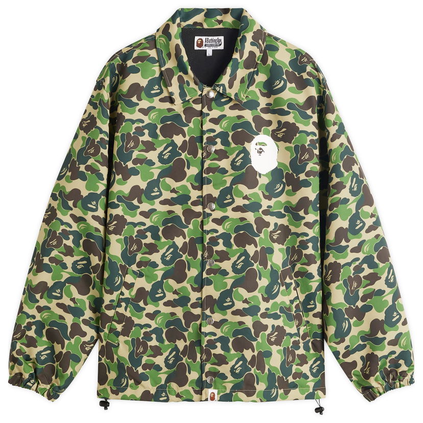 Vindjakke BAPE A Bathing Ape ABC Camo Coach Jacket, Size L Grøn | 001LJL301010M-GRN
