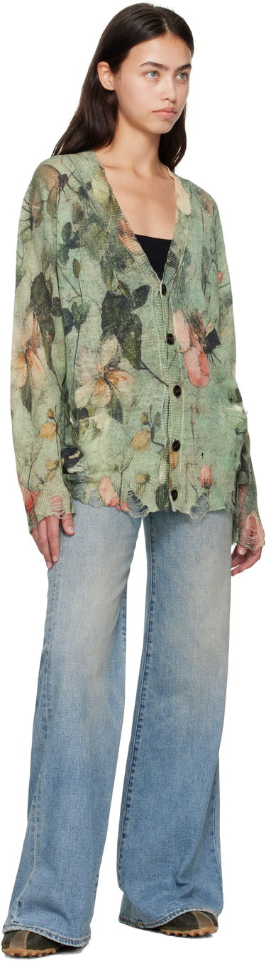 Sweater R13 R13 Boyfriend Floral Cardigan Grøn | R13WY200-Y227A, 3