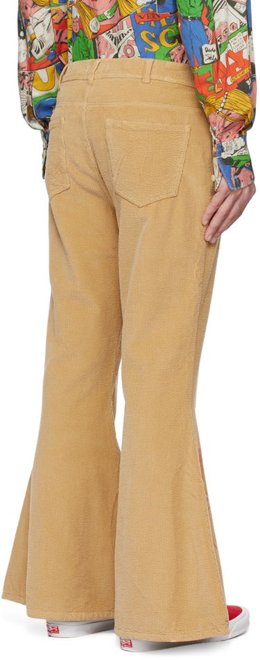 Jeans ERL Flared Printed Trousers Beige | ERL06P005, 2