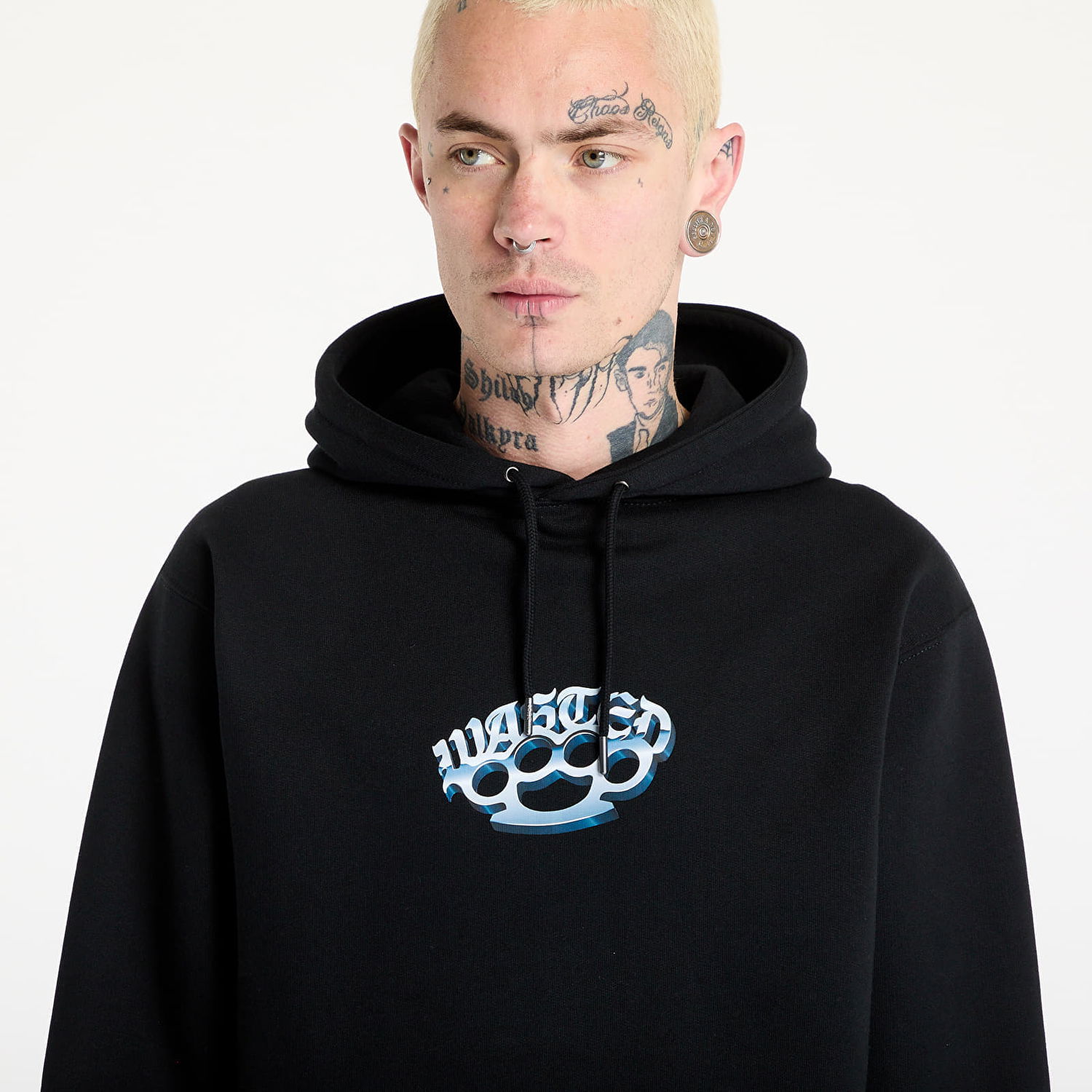 Sweatshirt Wasted Paris Wasted Paris Knuckles Hoodie Sort | WP_000253, 1