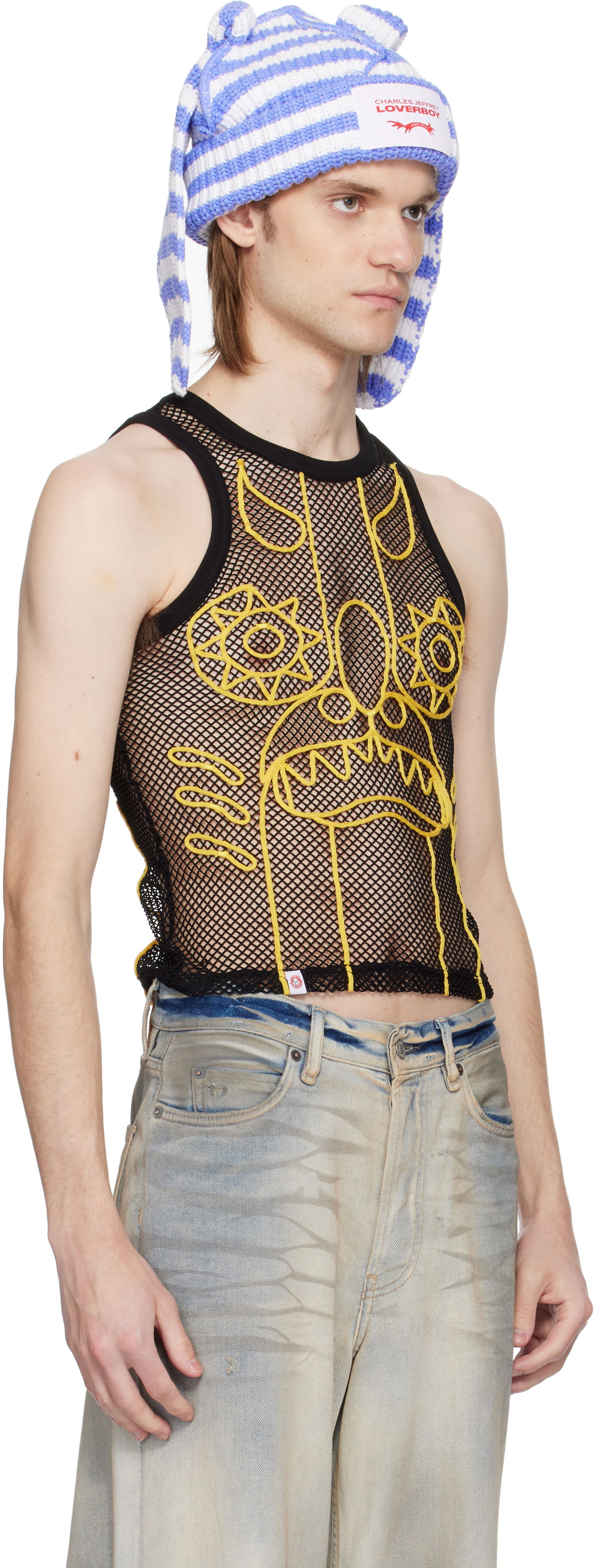 Hat Charles Jeffrey Loverboy Charles Jeffrey LOVERBOY Graphic Net Tank Top Blå | 54080303, 1