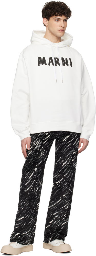 Jeans Marni Marni Flocked Denim Wide-Leg Jeans Sort | PUJU0021A0 UTC432, 3
