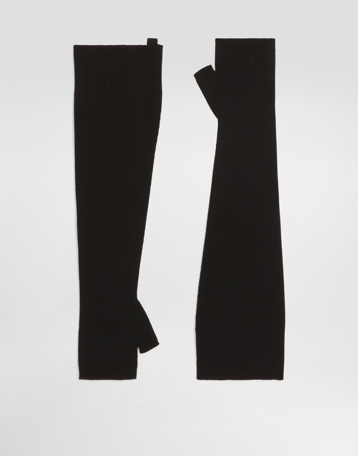 Handsker Dolce & Gabbana Dolce & Gabbana Rib Knit Fingerless Gloves Sort | FX06KTJBVZ0N0000, 1