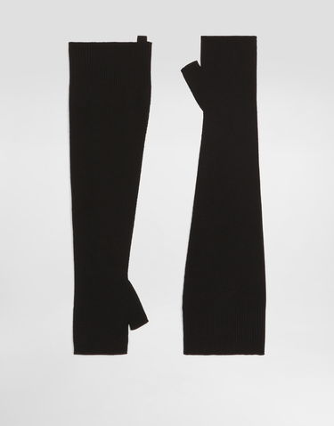 Handsker Dolce & Gabbana Dolce & Gabbana Rib Knit Fingerless Gloves Sort | FX06KTJBVZ0N0000, 1