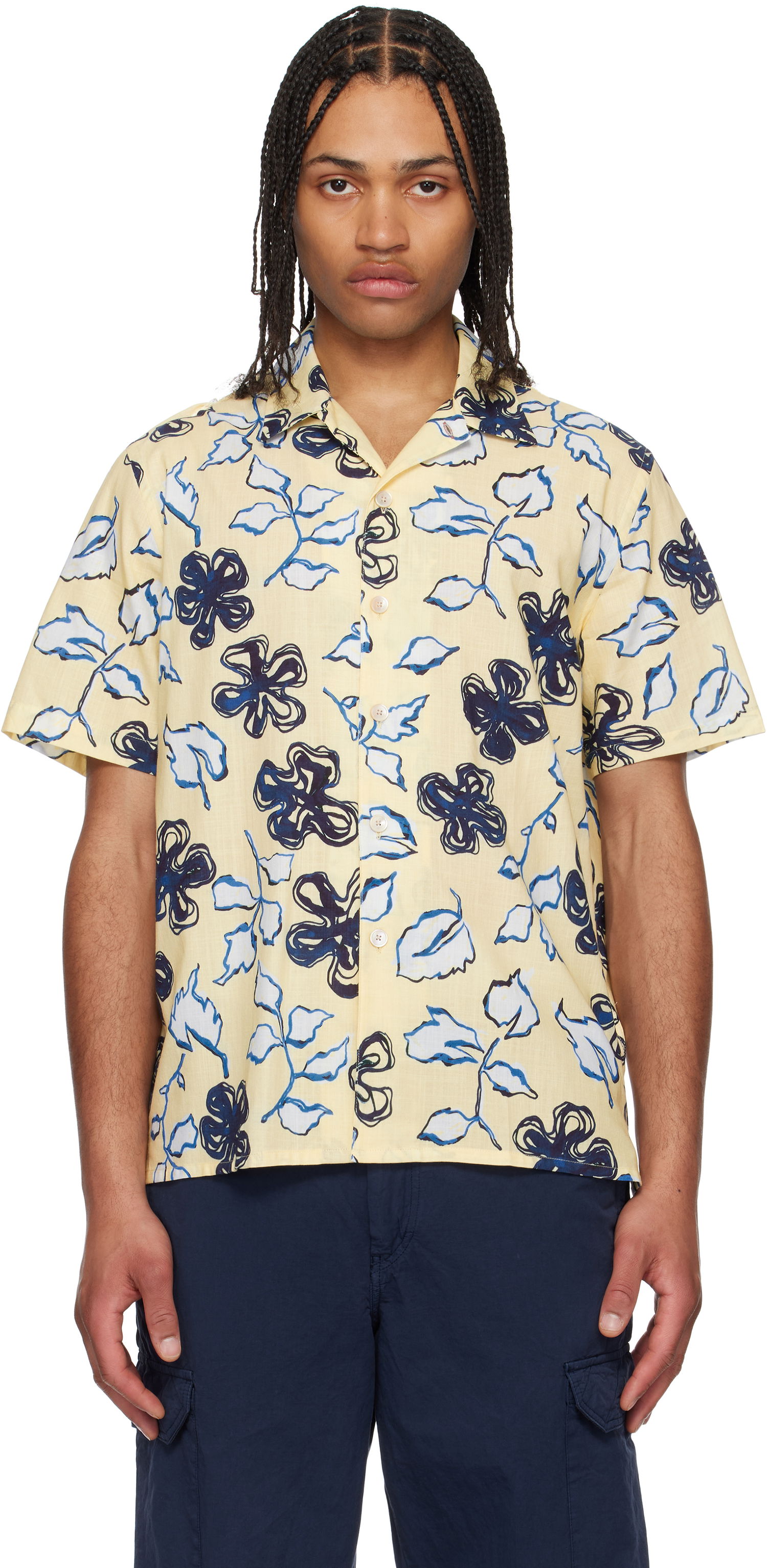 Skjorte Paul Smith PS Paul Smith 'Yukka' Print Shirt Gul | M2R-695U-P22309-10, 0