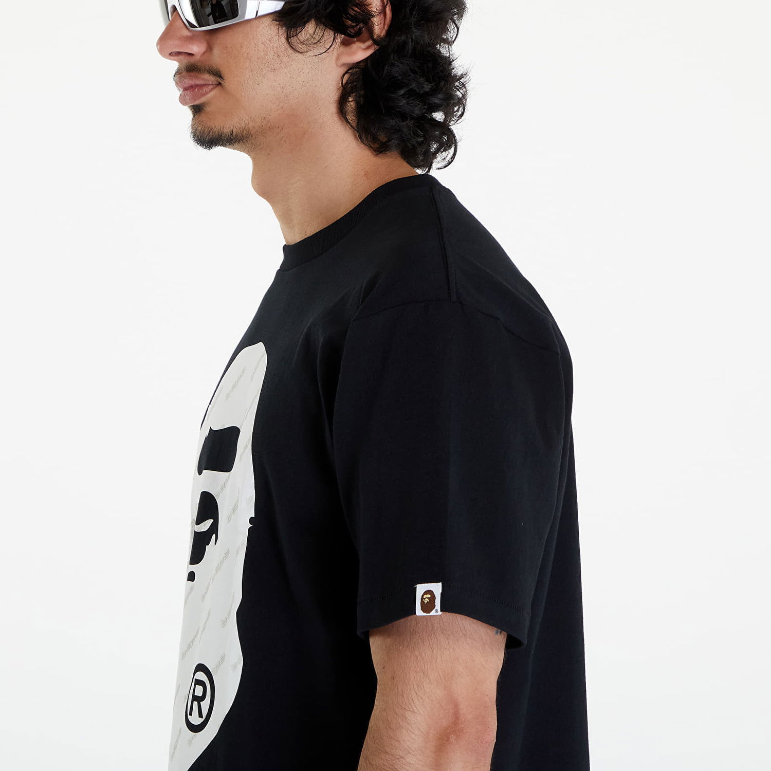 T-shirt BAPE A BATHING APE Bape Hexagram Big Ape Head Tee Black Sort | 001TEK301034M BLK, 1
