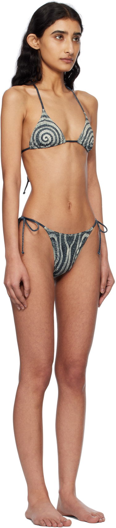 Badetøj Jean Paul Gaultier Jean Paul Gaultier 'The Spirale' Bikini Blå | 25/34-F-BS024-J587-000203, 1