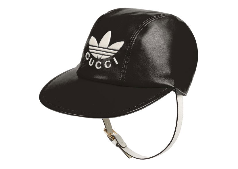 Kasket Gucci adidas x Baseball Hat with Chin Strap Black Sort | 724622 3HANU 1077
