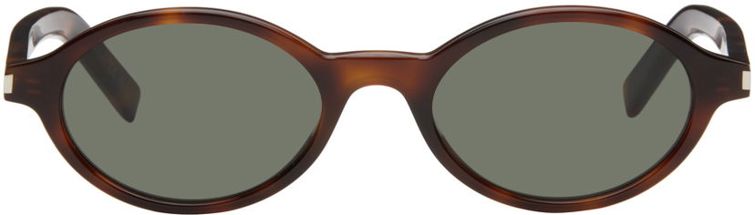 Solbriller Saint Laurent Saint Laurent SL 751 Jeanne Oval Sunglasses Brun | SL 751 JEANNE-003