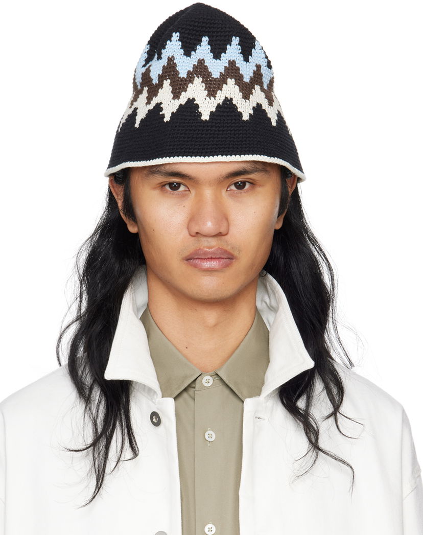 Hat Jil Sander Crochet Bucket Hat Sort | J47ZZ0112_J15412