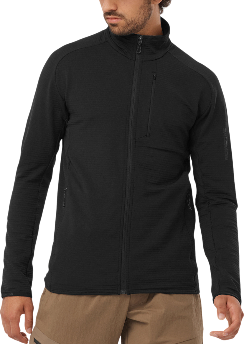 Sweatshirt Salomon Essential Lightwarm FZ Sweatshirt Sort | lc2224700