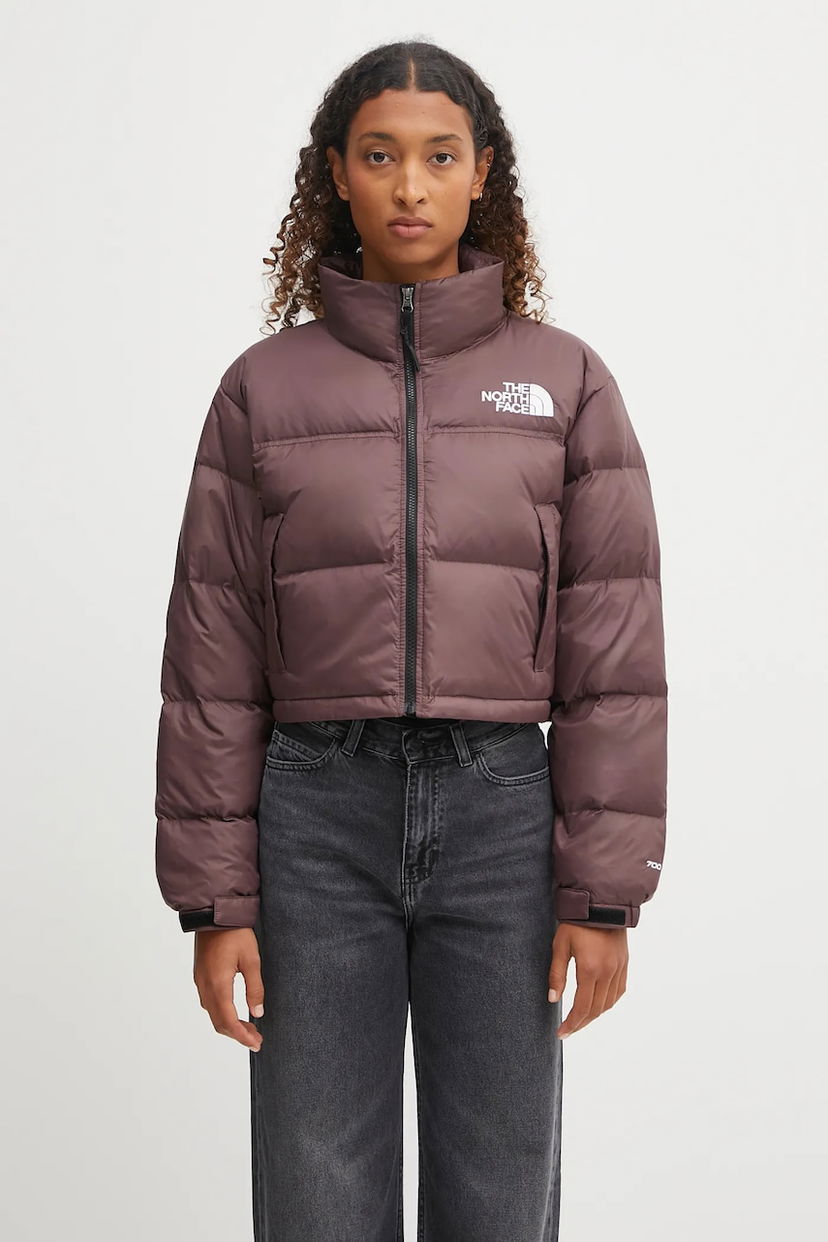 Puffer jakke The North Face The North Face Nuptse Cropped Puffer Jacket Brun | NF0A5GGEBQ71