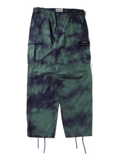 Bukser BAPE Tie Dye Relaxed Fit 6 Pocket Pants Grøn | 1I80-152-012