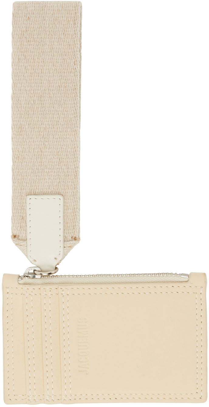Tegnebog Jacquemus Off-White 'Le Porte Nastrinu' Card Holder Beige | 22H226SL011-3088, 0