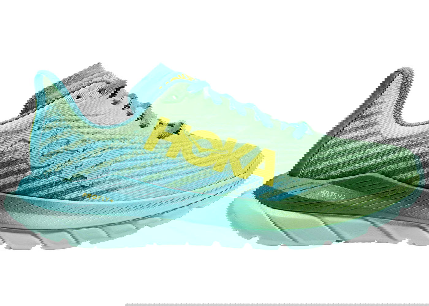 Sneakers og sko Hoka One One Mach 5 Lime Glow Ocean Turkis | 1127893-LGOM, 0