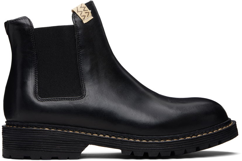 Sneakers og sko visvim Gornergrat Mid-Folk Chelsea Boots Sort | 0125202002006