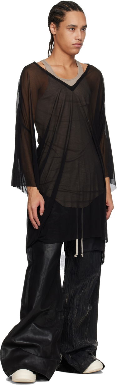 Bukser Rick Owens Rick Owens DRKSHDW Hollywood Geth Belas Wide Leg Jeans Sort | DU01E3378 COMW1, 3