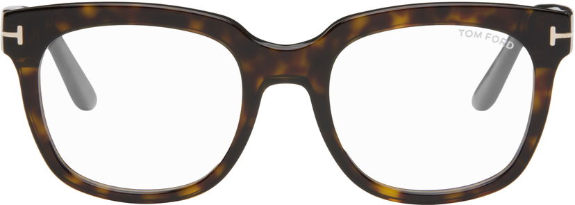 Solbriller Tom Ford Tom Ford Full Rim Square Acetate Glasses Brun | FT5537-B_52052