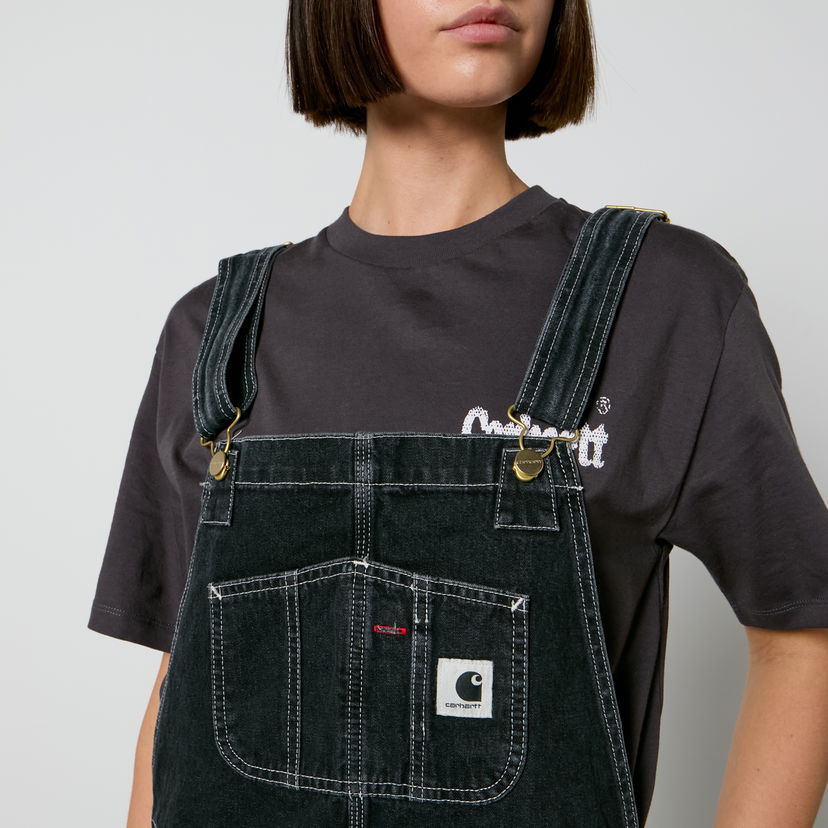 Bukser Carhartt WIP Bib Denim Straight-Leg Dungarees Sort | I033018