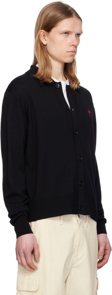 Sweater AMI AMI de Coeur Cardigan Sort | HKC211.KN0025, 1