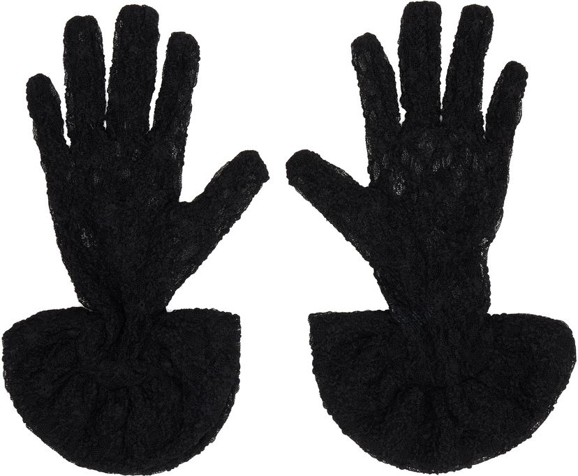 Handsker Anna Sui Anna Sui Short Lace Gloves Sort | 1125L94