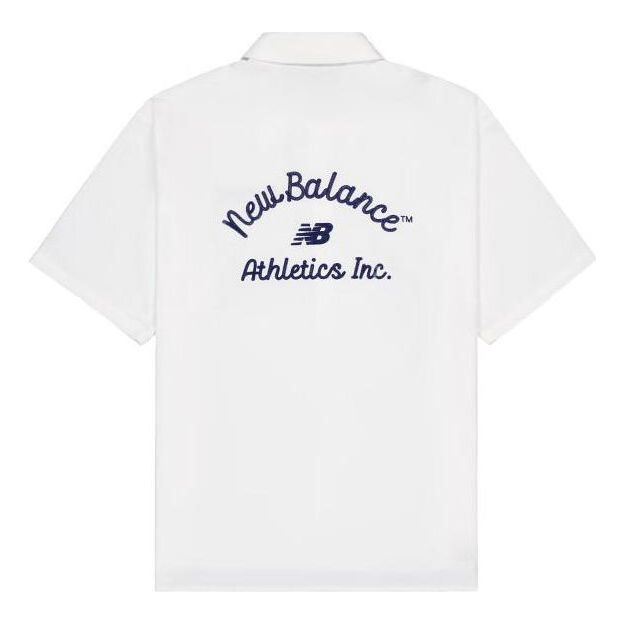 Polo skjorte New Balance Athletics Sports Club Shirt Hvid | NAE22161-WT