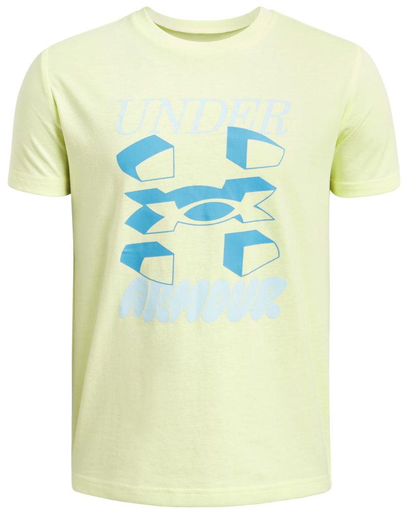 T-shirt Under Armour Split Big Logo Short Sleeve T-Shirt Gul | 1390003-727