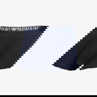 Undertøj og sokker Emporio Armani EA7 Men's Knit Trunk 2-Pack Marine/ Bianco M Sort | 112023 4R502 17135, 1