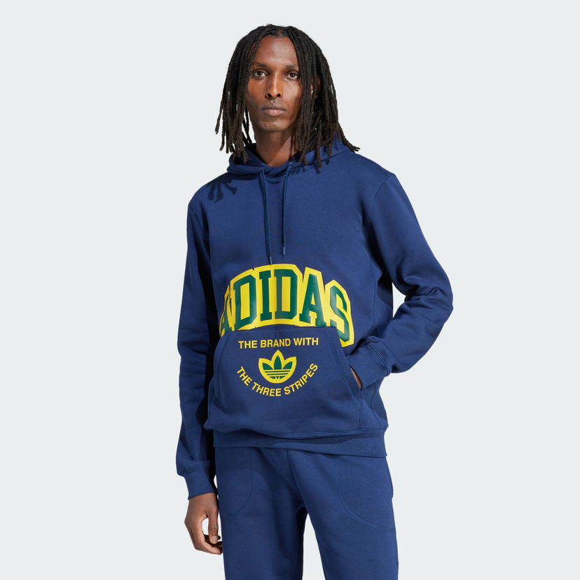 Sweatshirt adidas Originals VRCT Hoodie Mørkeblå | IS0235